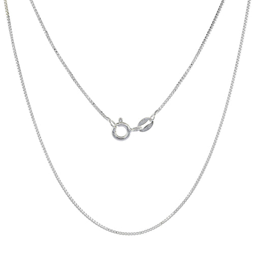 Sterling Silver 1mm Box Chain Necklace