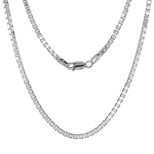 Sterling Silver 20' 2.2mm BOX Chain Necklaces