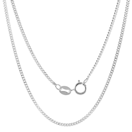 Sterling Silver Very Fine 1.3mm Curb Chain