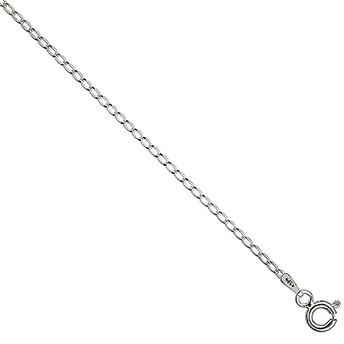 Sterling Silver Long Link 1.5mm Curb Chain
