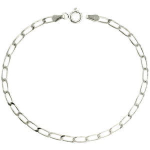 Sterling Silver 3mm Long Link Curb Chain