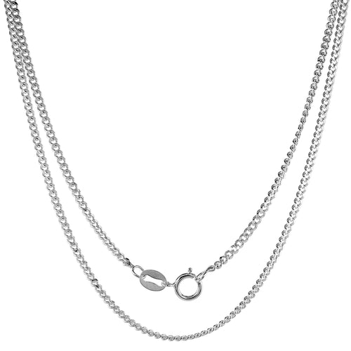 Sterling Silver 1.8mm Curb Link Chain / Bracelet