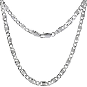 Sterling Silver 7' 4.5mm Valentino Square Bracelet
