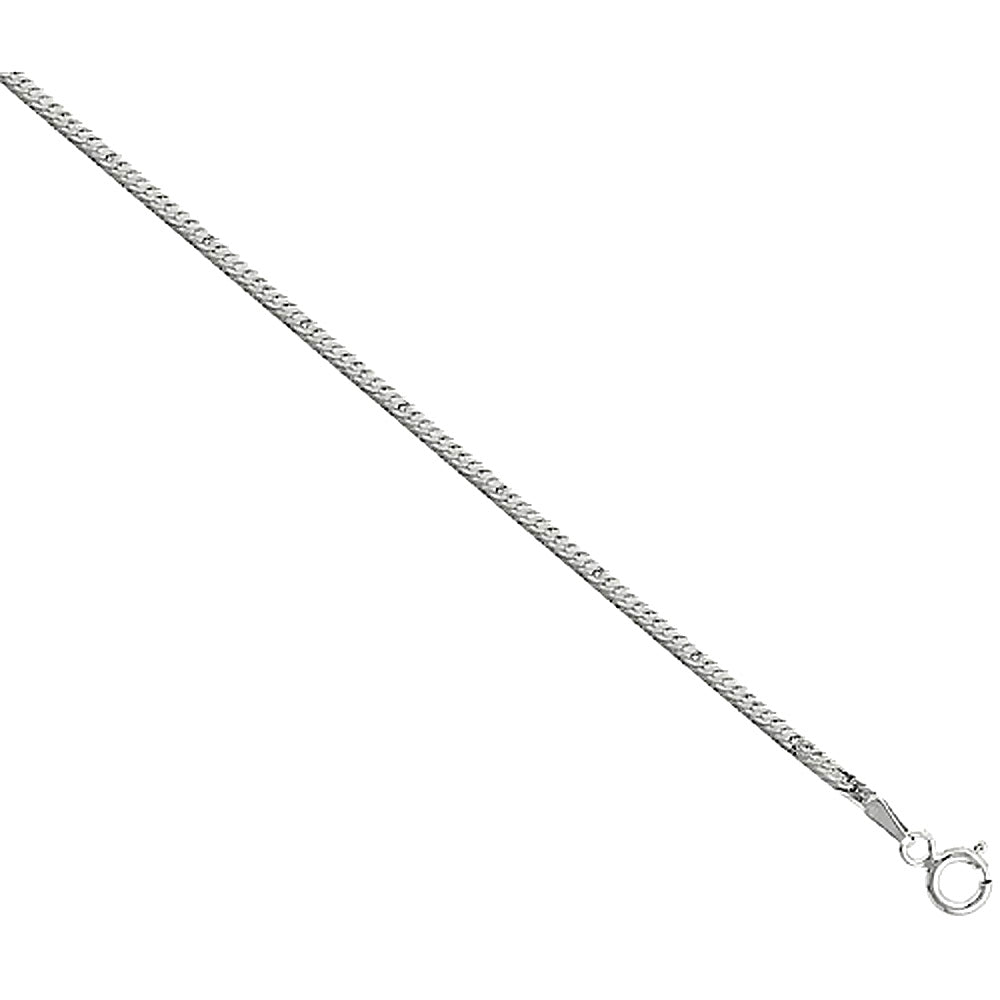 Sterling Silver Thin Herringbone Chain / Bracelet 2mm