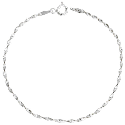 Sterling Silver 18' Twisted Magic Herringbone Chain