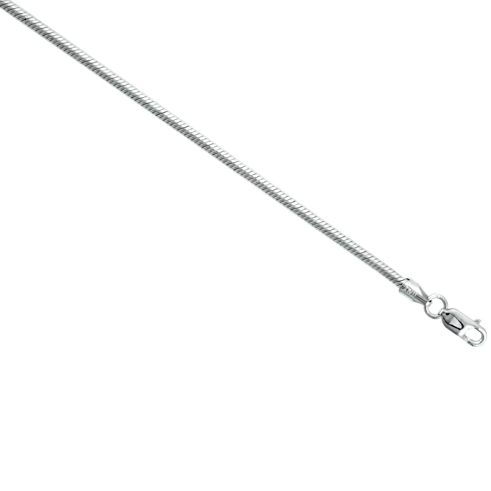 Sterling Silver 2.5mm 7' Very Thick Snake Bracelet