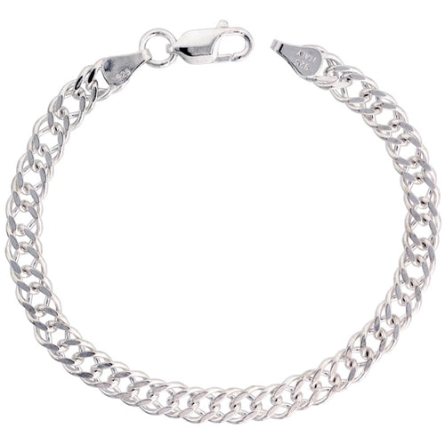 22' 5.5mm Sterling Silver Rombo Double Link Chain