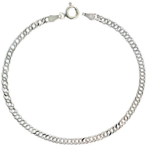 Sterling Silver 3mm Rombo Double Link Chain / Bracelet / Anklet