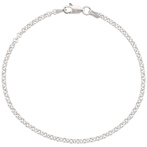 Sterling Silver Italian Rolo Chain / Bracelet