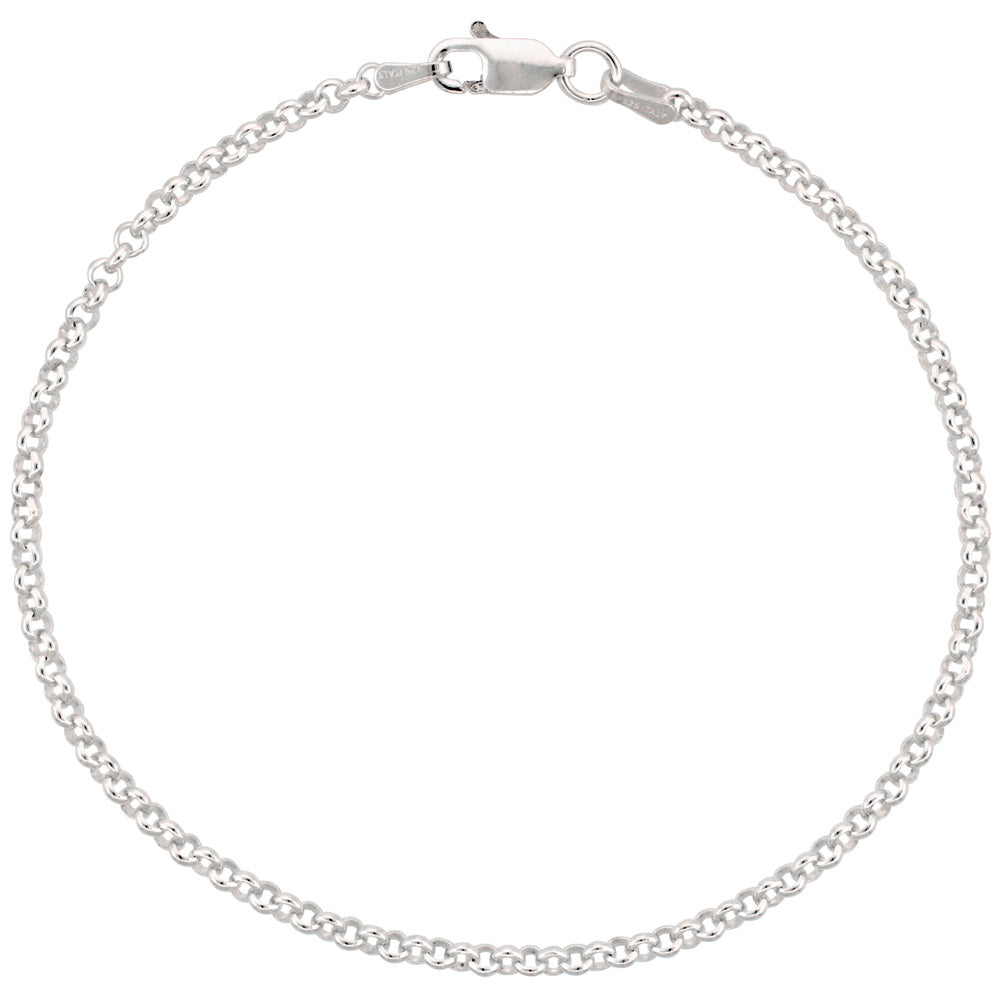 Sterling Silver Italian Rolo Chain / Bracelet