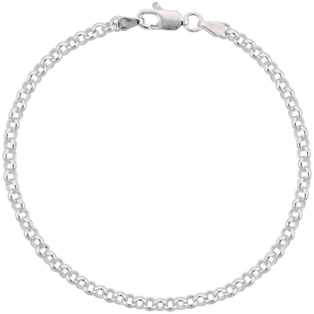 Sterling Silver Italian Rolo Chain Necklace / Bracelet 3.5mm