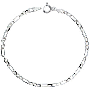Sterling Silver 20' 3MM Figaro Cable Link Chain