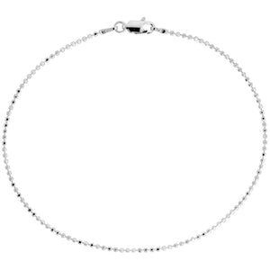 Sterling Silver 30' 1.5mm Faceted Pallini Bead Ball Chain
