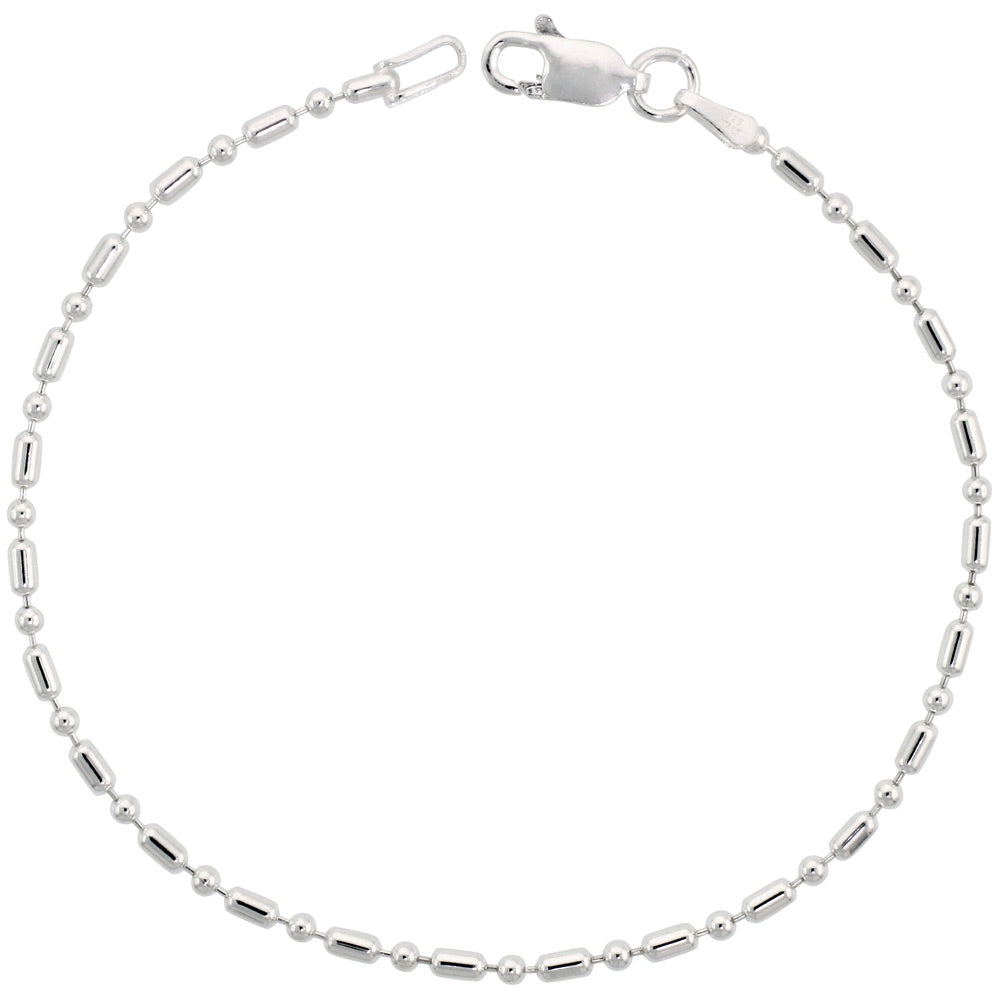Sterling Silver 1.8mm Dot Dash Pallini Bead