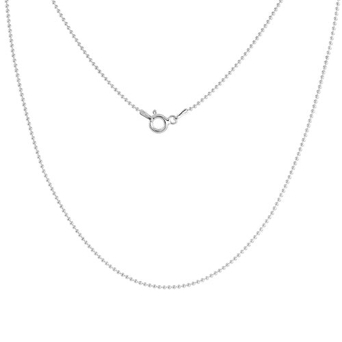 Sterling Silver Thin Pallini Bead Ball Chain Necklaces & Bracelets 1.2mm Nickel Free Italy