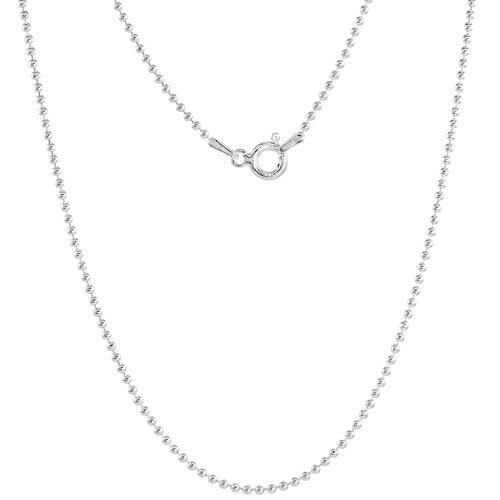Sterling Silver 1.5mm Pallini Bead Ball Chain / Bracelet