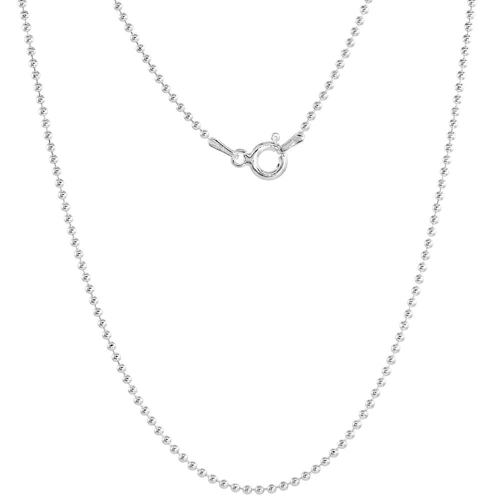 Sterling Silver 1.5mm Pallini Bead Ball Chain / Bracelet