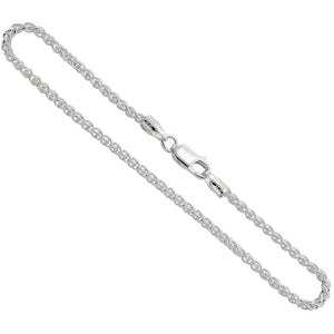 Sterling Silver Spiga 2.5mm Wheat Bracelet