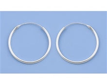 Load image into Gallery viewer, Sterling Silver Continuous Hoop Earrings 1.5 mm
