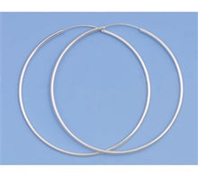 Load image into Gallery viewer, Sterling Silver Continuous Hoop Earrings 1.5 mm