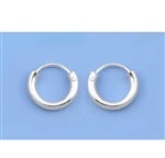 Sterling Silver Continuous Hoop Earrings 1.5 mm