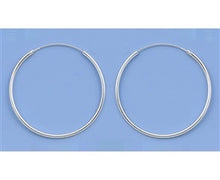 Load image into Gallery viewer, Sterling Silver Continuous Hoop Earrings 1.5 mm