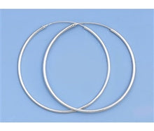 Load image into Gallery viewer, Sterling Silver Continuous Hoop Earrings 1.5 mm