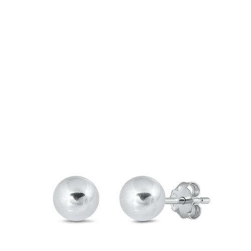 .925 Sterling Silver Bead Earrings