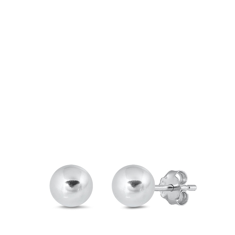 .925 Sterling Silver Bead Earrings