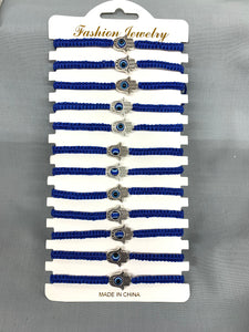 12 pcs blue evil eye bracelet / Puceras de hilo azul con ojo turco