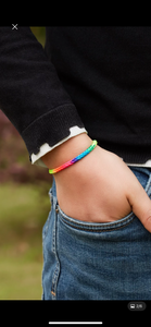 12 pieces of rainbow friendship adjustable bracelets