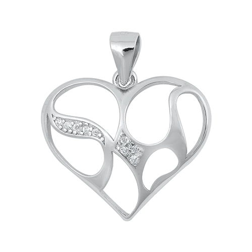 .925 Sterling Silver Heart Pendant