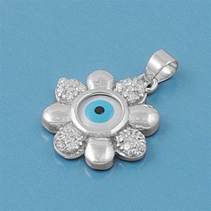 .925 Sterling Silver Eye Pendant
