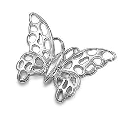 .925 Sterling Silver Butterfly Pendant