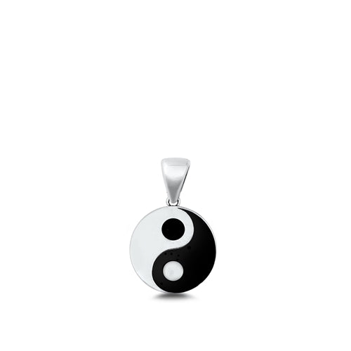 .925 Sterling Silver Yin Yang Pendant