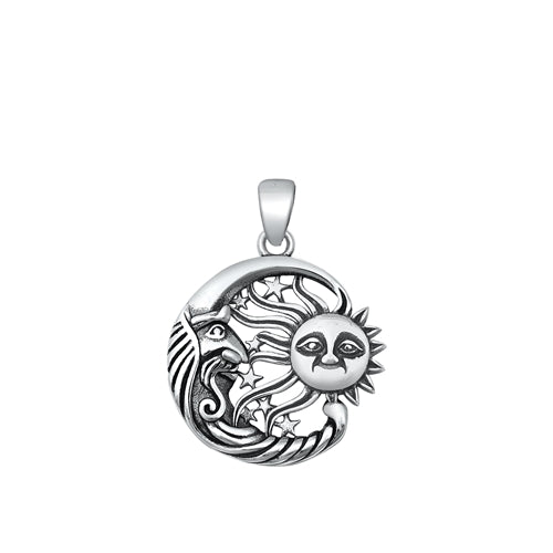 .925 Sterling Silver Eclipse Pendant