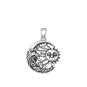 .925 Sterling Silver Eclipse Pendant