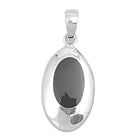 .925 Sterling Silver Drop Pendant W/ Stone