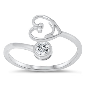 .925 Sterling Silver Heart Ring