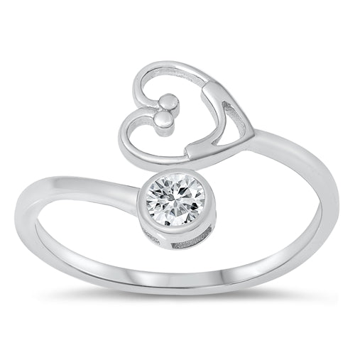 .925 Sterling Silver Heart Ring