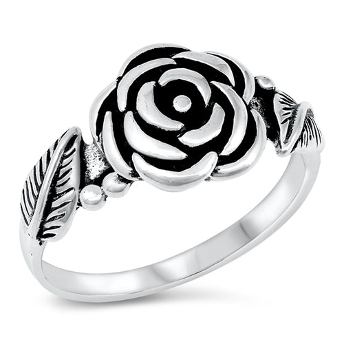 .925 Sterling Silver Rose Ring