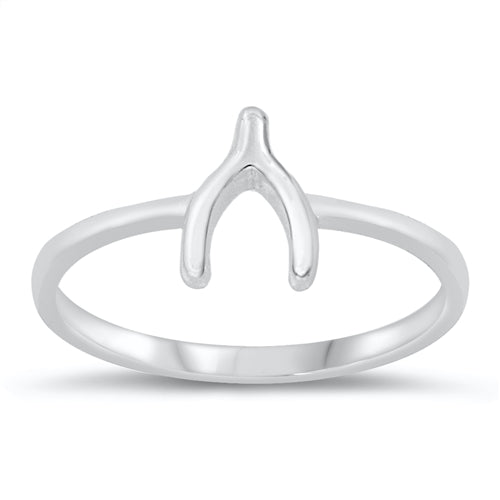 .925 Sterling Silver Wishbone Ring