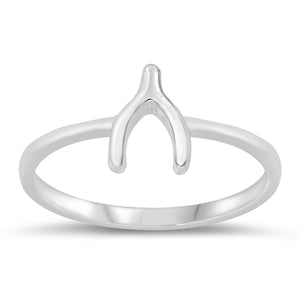 .925 Sterling Silver Wishbone Ring