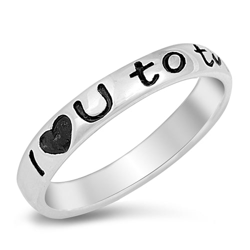 .925 Sterling Silver Word Band