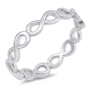 .925 Sterling Silver Infinity Baby Ring
