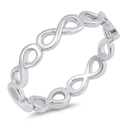 .925 Sterling Silver Infinity Baby Ring