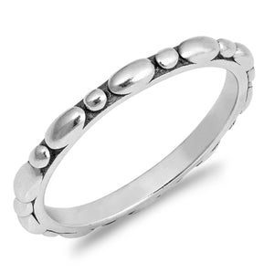.925 Sterling Silver Dots Band