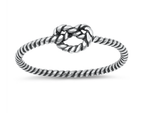 .925 Sterling Silver Ring Knot