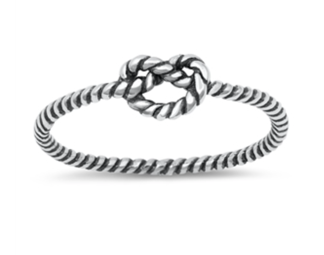 .925 Sterling Silver Ring Knot