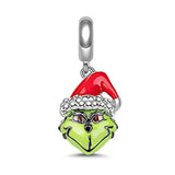 925 Sterling Silver Grinch charm